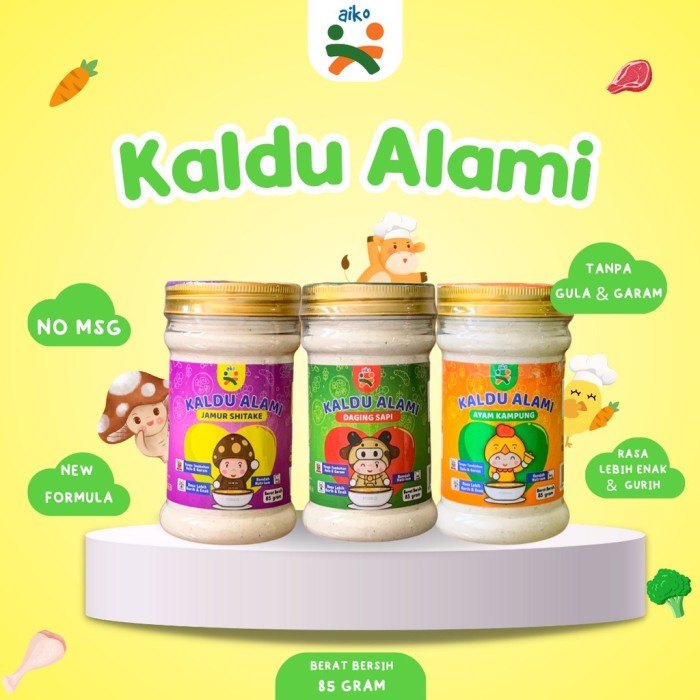 

AIKO Kaldu Asli / Kaldu Tanpa Gula & Garam /Kaldu Tanpa MSG / Dengan