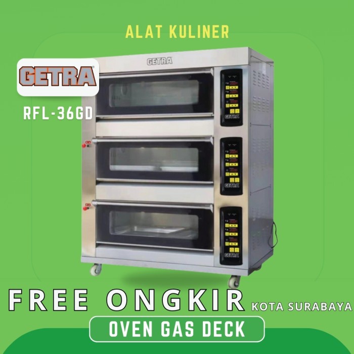 Oven Gas Getra Rfl-36gd Oven Gas 3 Deck 6 Tray Garansi Resmi