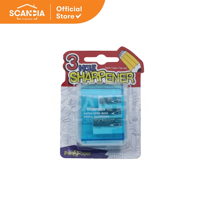 

SCANDIA Rautan Pensil Sharpener 3 Hole Blue (SG0470)