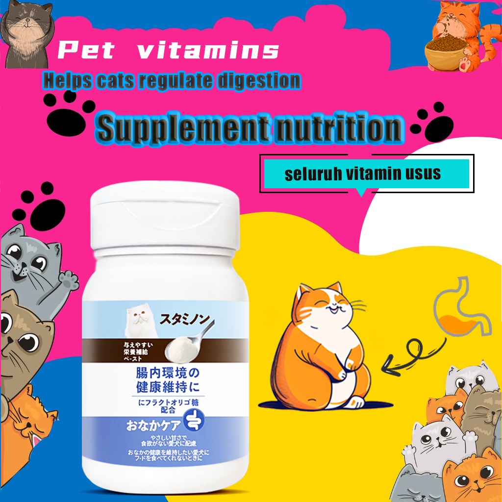 Japang Vitamin Kucing MASALAH PENCERNAAN untuk Radang Usus Diare Berdarah dan Mencret Pup Radang Usu