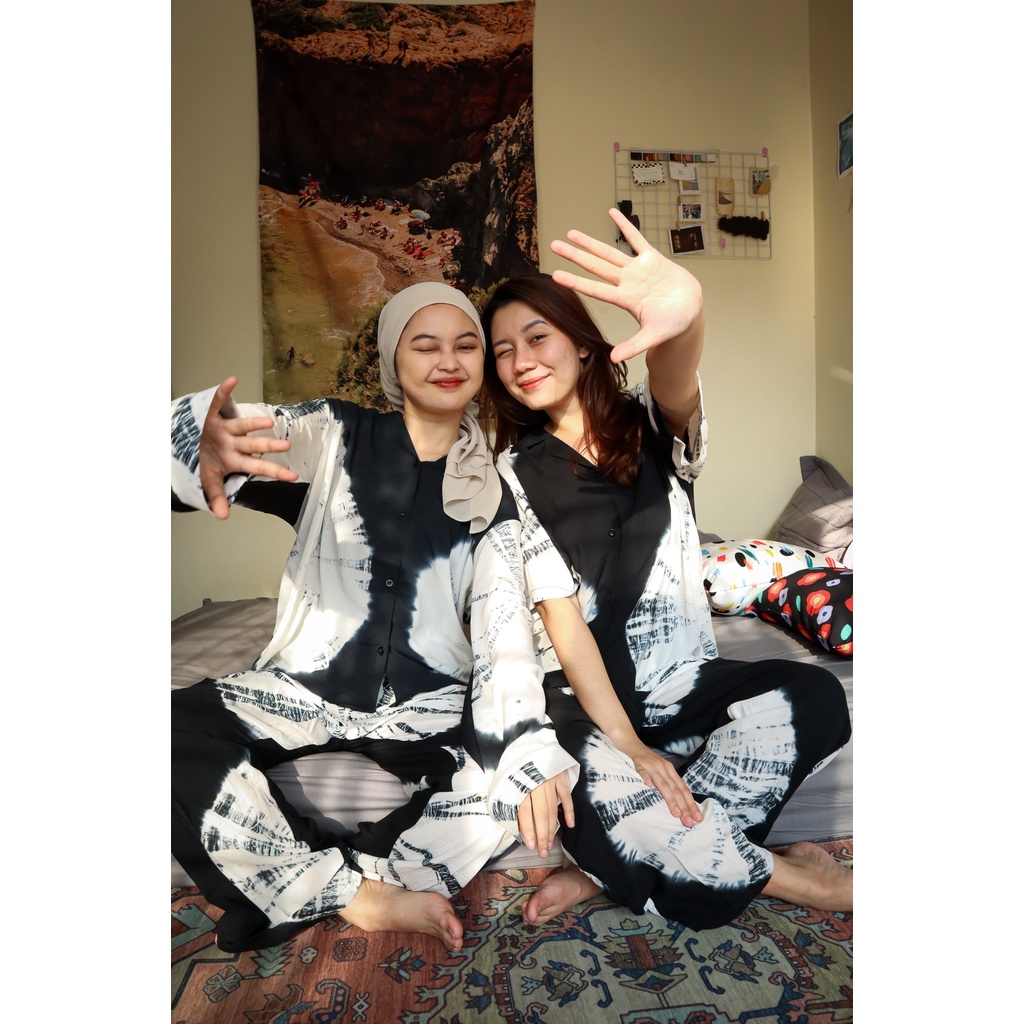 Calla The Label - Tie Dye Roundy Short Pajama Set.