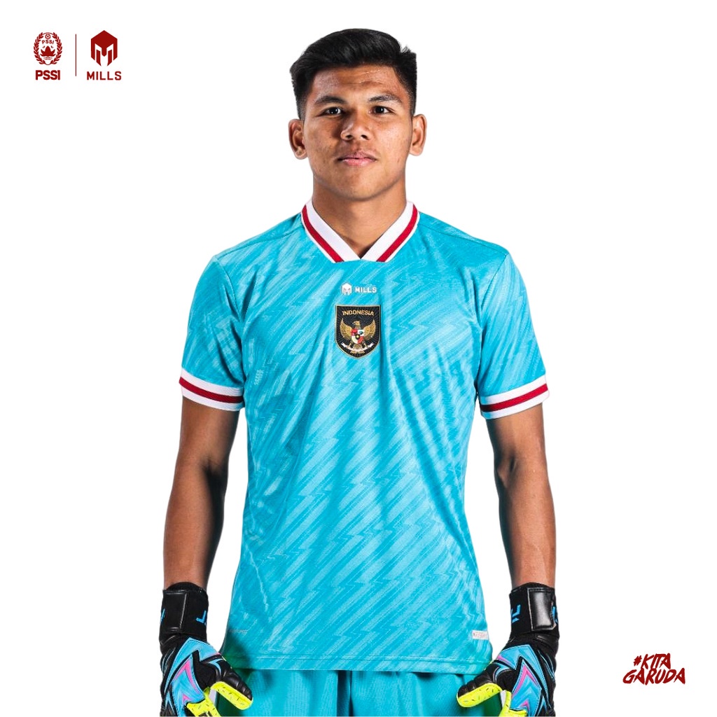 MILLS Timnas Indonesia Home Jersey Keeper Player Issue 1126INA Teal