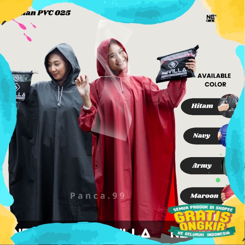 JAS HUJAN Ponco Lengan, RAINCOAT TERBAIK Setelan Pria Wanita, Anti Rembes/ Bagus Oke Kualitas super