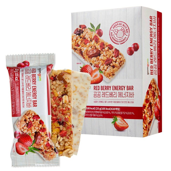 

Energy Bar Red Berry Gomgom Korea Sereal Protein Bar