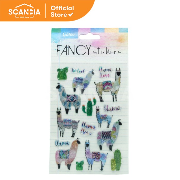 

SCANDIA Stiker Stickers Glitter Tropical Designs Sheep (SL0361)