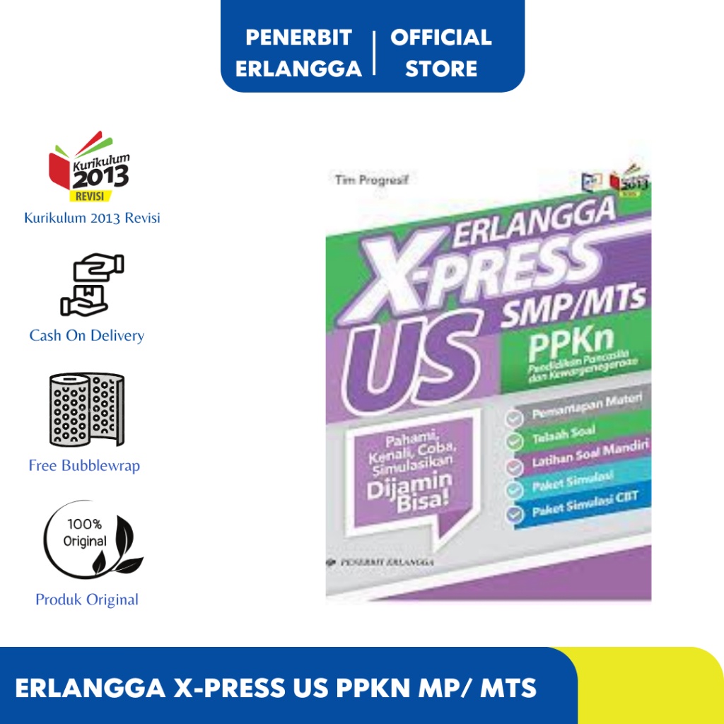 ERLANGGA X-PRESS US SMP/MTS PPKN Erlangga