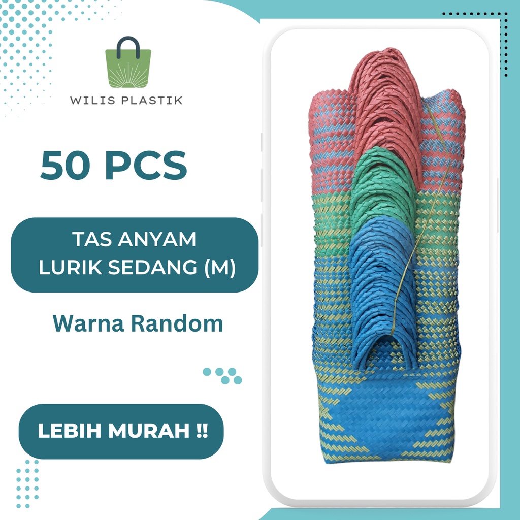 

PAKET MURAH 50 PCS Tas Anyam Hampers LURIK SEDANG Hampers Souvenir Parcel Wadah Berkat Kotak Nasi