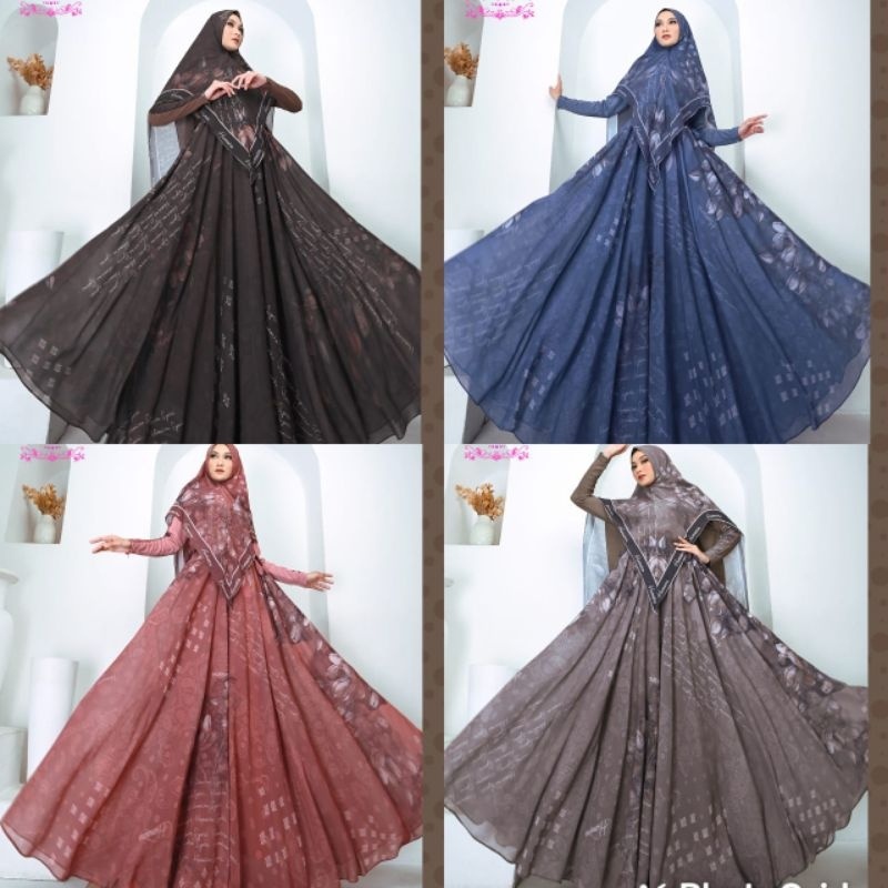 DAVEENA Series by HUMAIRA Gamis Syari HUMAIRA Syari Branded Gamis Ceruty Babydoll Armany Jersey Ruma