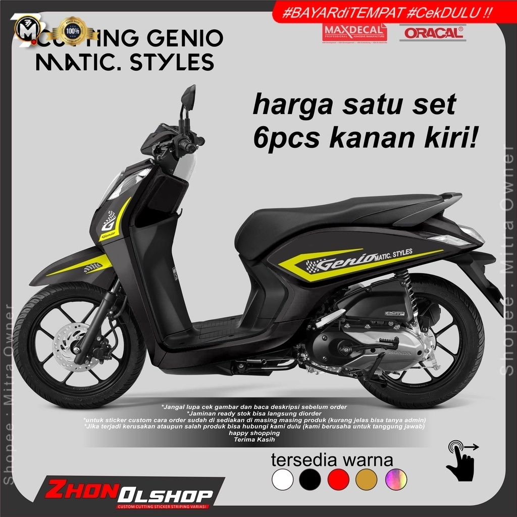 STIKER GENIO CUTTING STRIPING GENIO STRIPING VARIASI GENIO STYLE CUTTING STIKER GENIO STIKER VARIASI