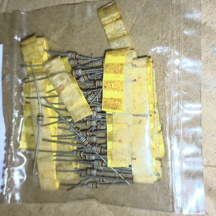 Resistor 7k5 7.5K 7,5K 7.5 k original 1/4watt 0.25watt metal film taiwan