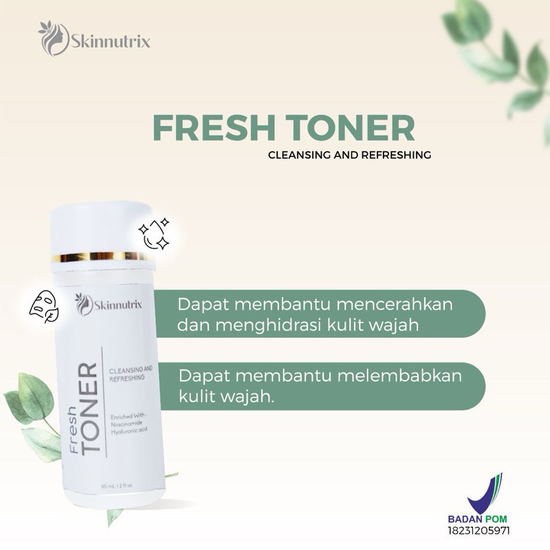 SkinNutrix Fresh Toner Cleansing and Refreshing Niacinamide Glycerin Allantoin BPOM Original