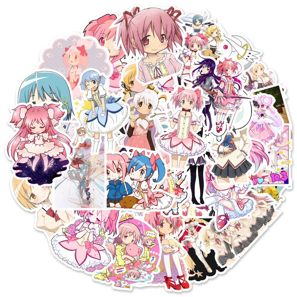 

10/30/50PCS Anime Madoka Magica Cute Character Sticker for Luggage Laptop Ipad Gift Motorcycle Mug Waterproof Sticker Wholesale
