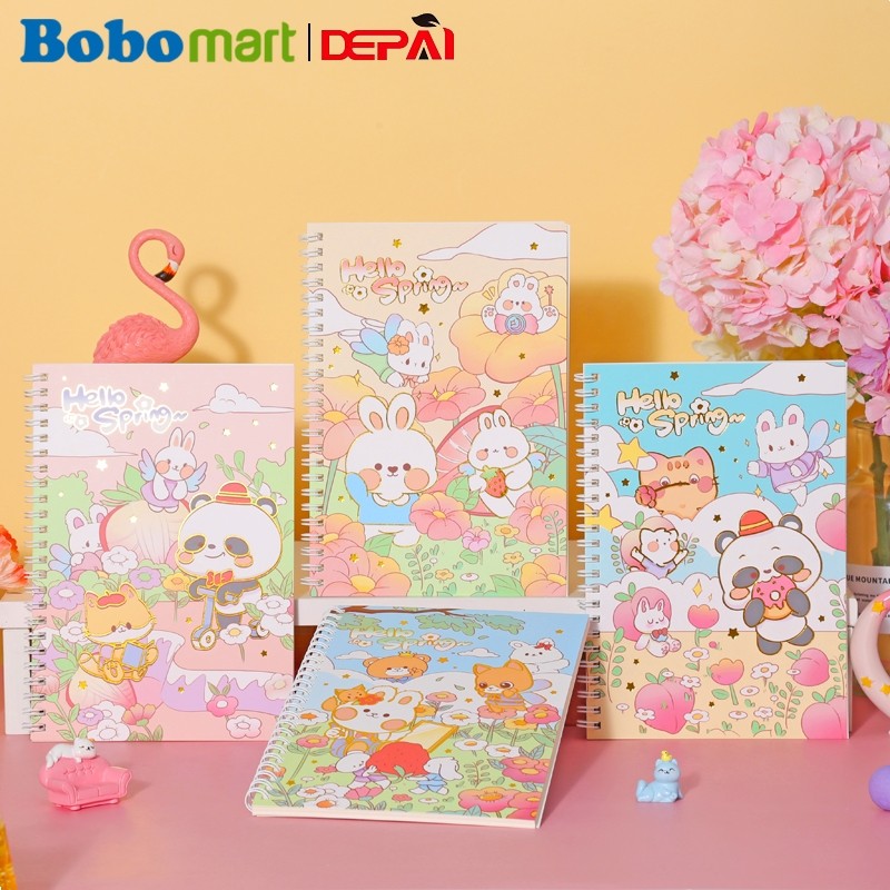 

BOBOMART 1 PCS BUKU TULIS RING DEPAI A5-DP2121 40 LEMBAR KARAKTER CUTE SPIRAL NOTEBOOK MURAH