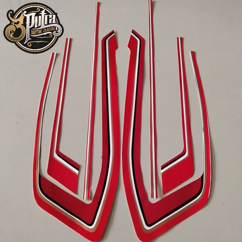 striping honda gl pro 1983 merah putih berkualitas termurah