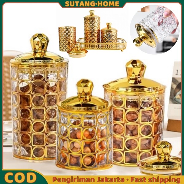 【SUTANG】Toples mewah aesthetic Toples Snack emas Toples Kedap Udara Toples Kerupuk Lebaran