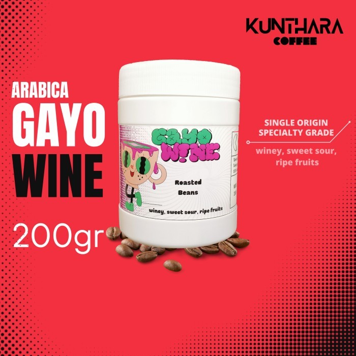 

READY STOCK!!! kopi arabica wine gayo - 200gr - giling kasar
