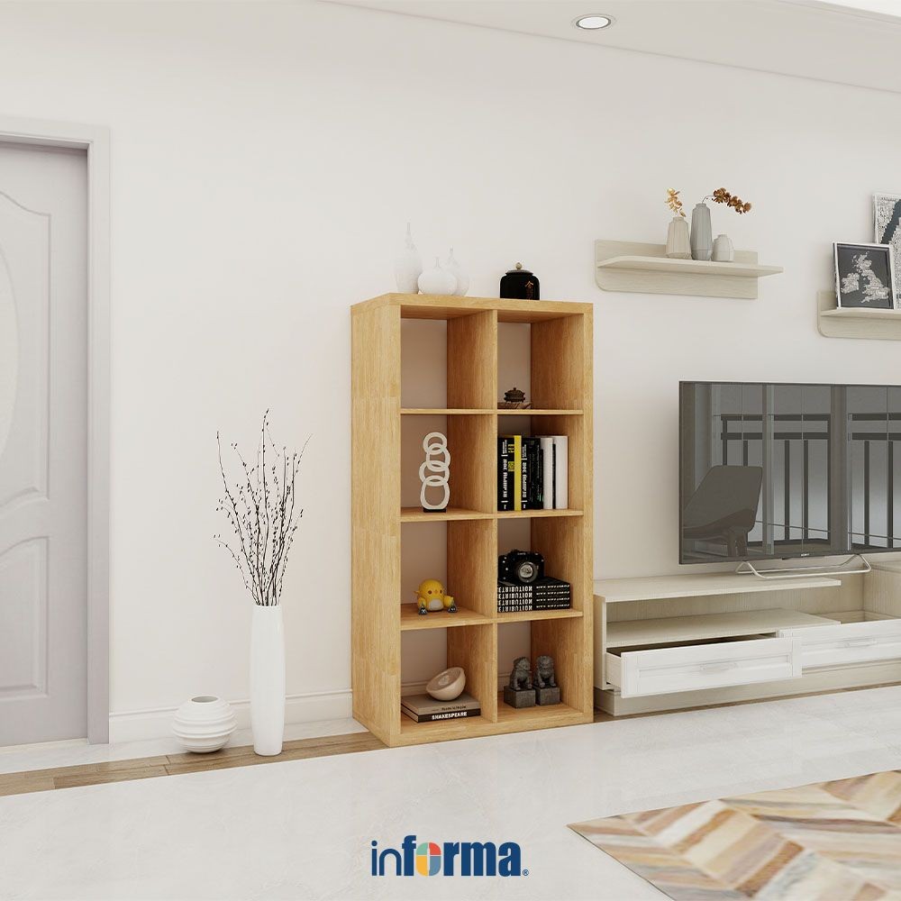 Informa Dallas Rak Buku Bookshelf Books Storage Cabinet Kabinet Tempat Buku Dan Majalah Rak Pajangan
