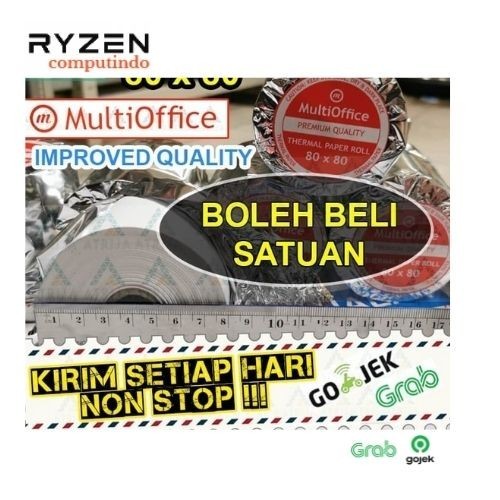 

(Per 20 Roll) Kertas Thermal Struk Kasir Multioffice 80x80 - 20 roll
