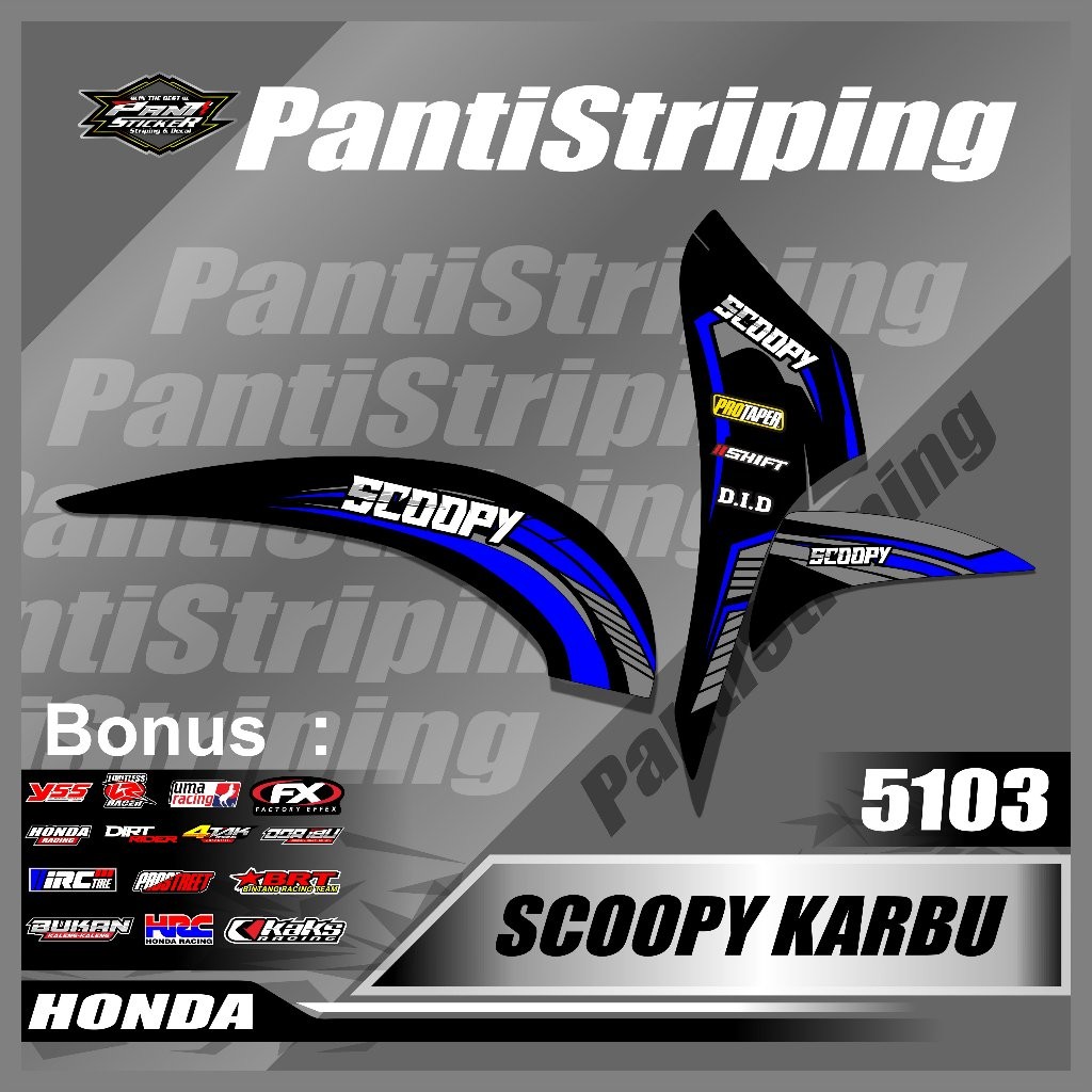Striping aksesoris motor Scoopy old karbu List Semi Full - Stiker Striping motor Scoopy karbu Varias