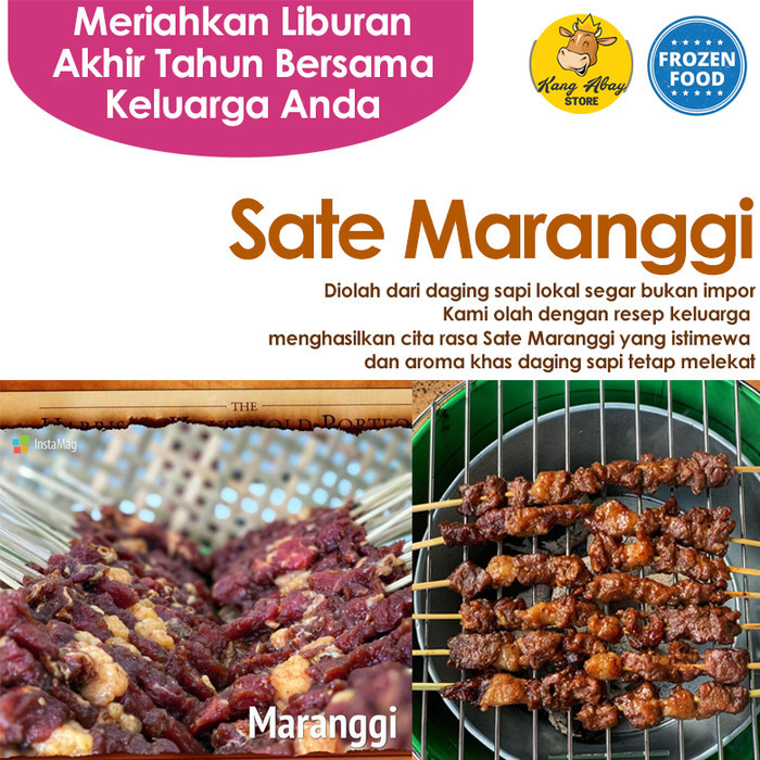 

READY STOCK!!! SATE MARANGGI DAGING SAPI KHAS CIANJUR FROZEN KANG ABAY isi 25 tusuk - Campur
