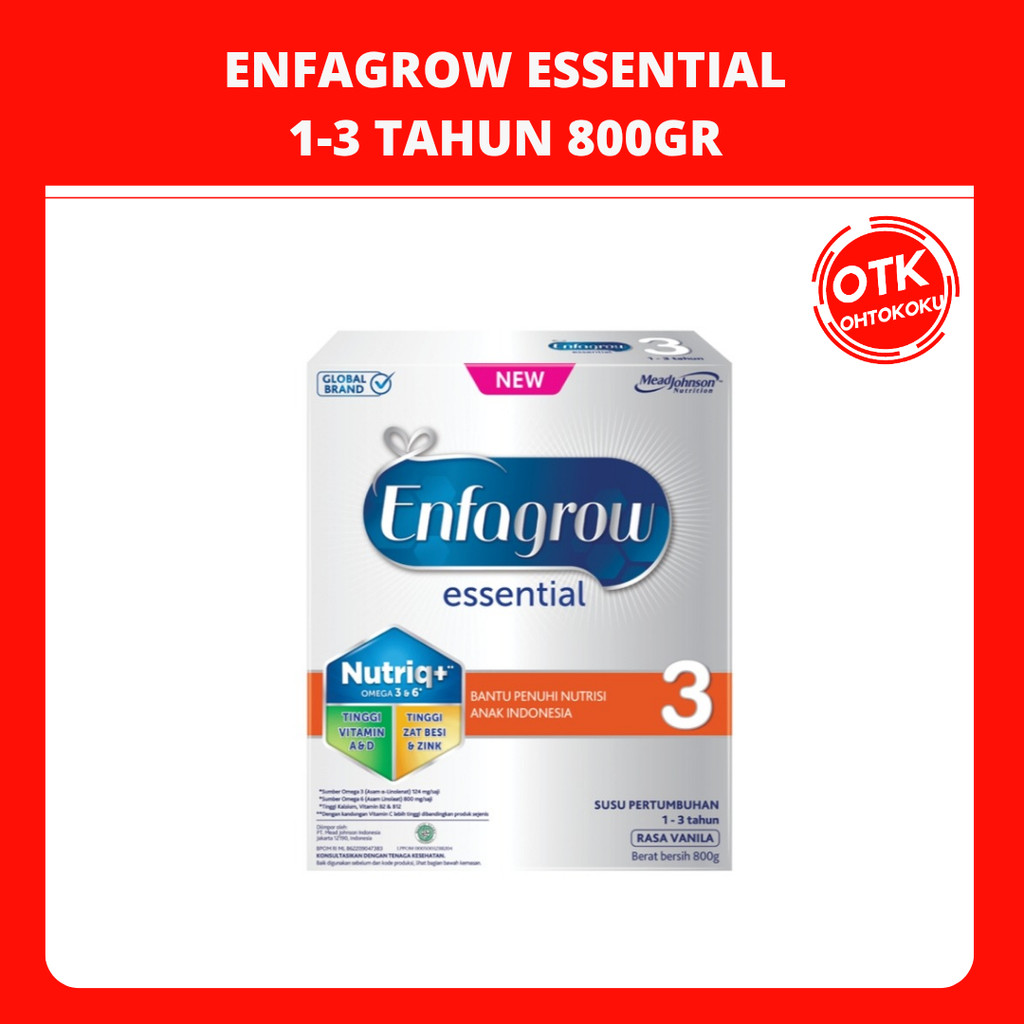 

Enfagrow Essential 3 800 Gr Vanila Susu Pertumbuhan Usia 1-3 Tahun