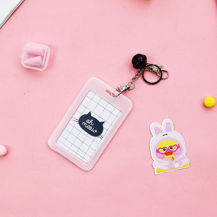 

Rena V - ID-112 Tempat Kartu Akses Kartu Kerja ID Card Holder Transparan - Kepala Kucing