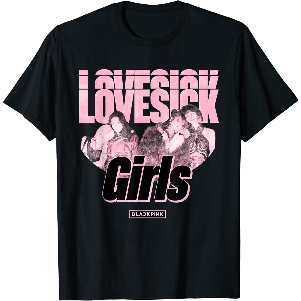 Kaos Baju Dewasa Design Print Official BLACKPINK Lovesick T-Shirt
