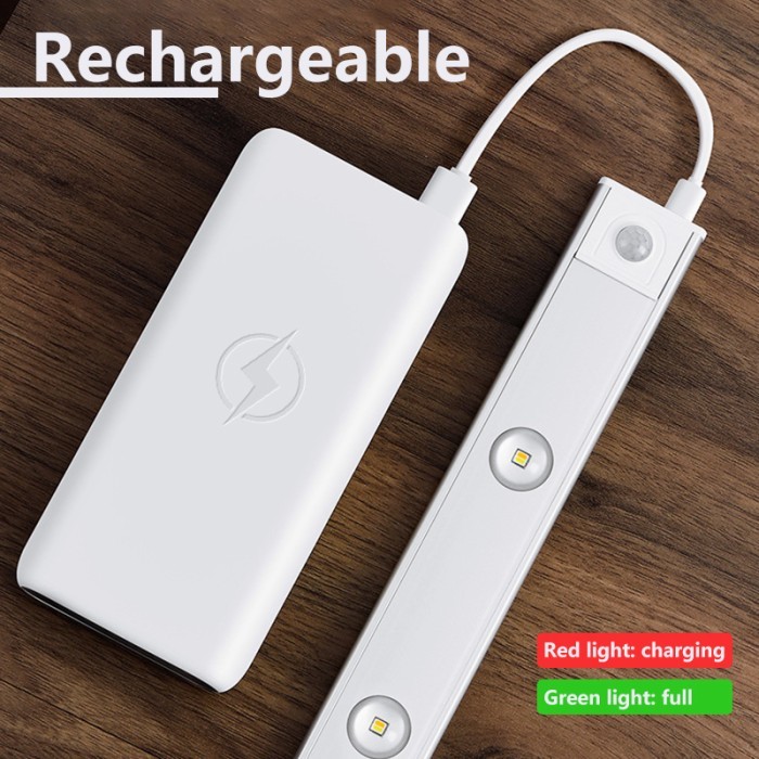 

Lampu LED Sensor Gerak Tempel Dinding Lemari Cabinet Magnetic Lamp Motion Lht USB Rechargeae - 20cm