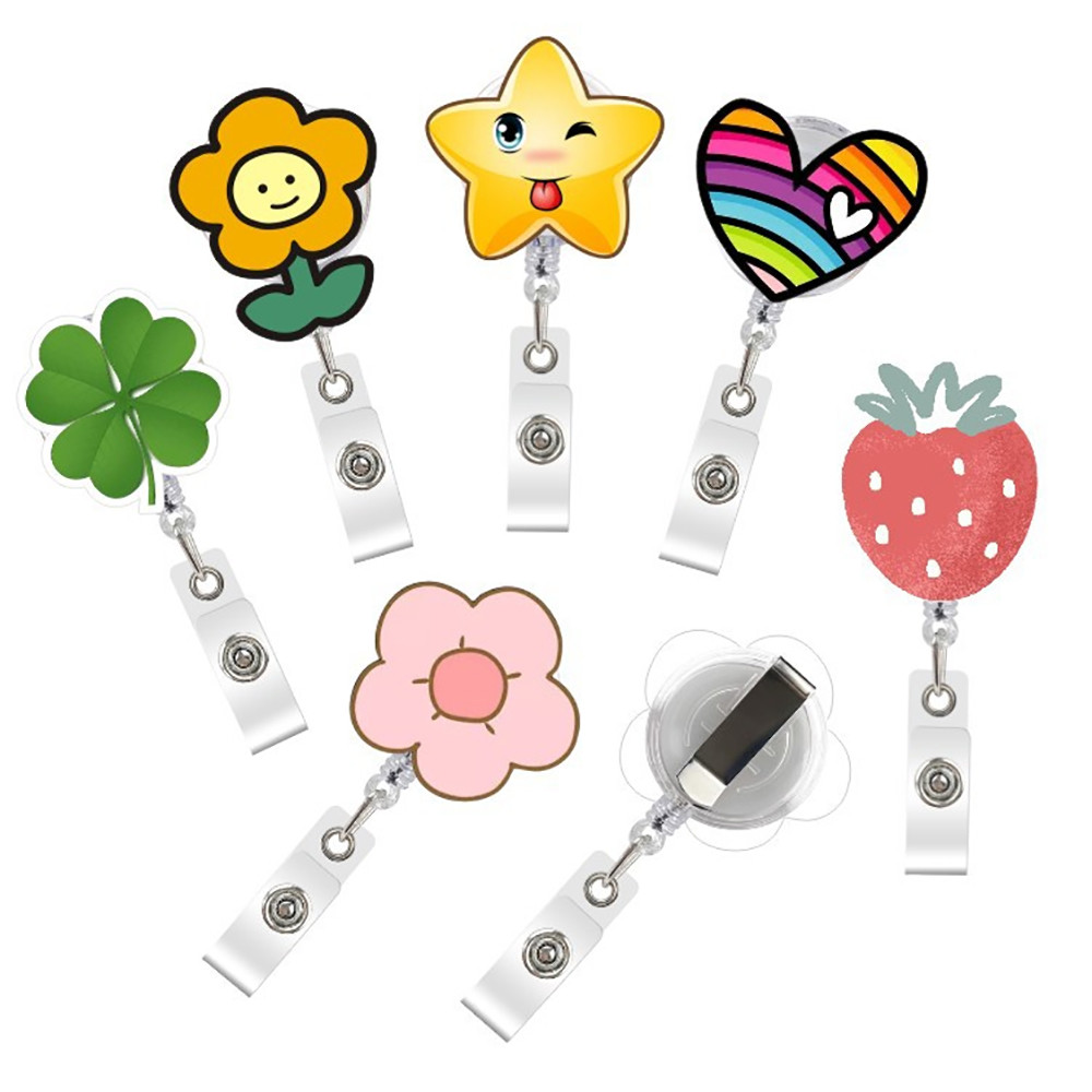 

Retractable Badge Holder Clips For Nurse ID Badge Reel With Belt Clip Doctor ID Card Chain Clips School Office Telescopic Buckle