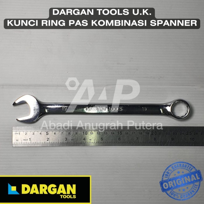 Kunci Ring Pas DARGAN 19mm Kunci Kombinasi CRV 19 mm