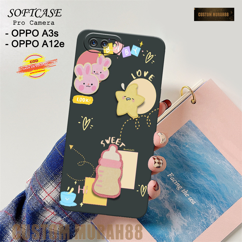 Case Oppo A3s & A12e Terbaru - Fashion Case KARTUN - Casing Hp Oppo A3s & A12e - Softcase Pro Camera