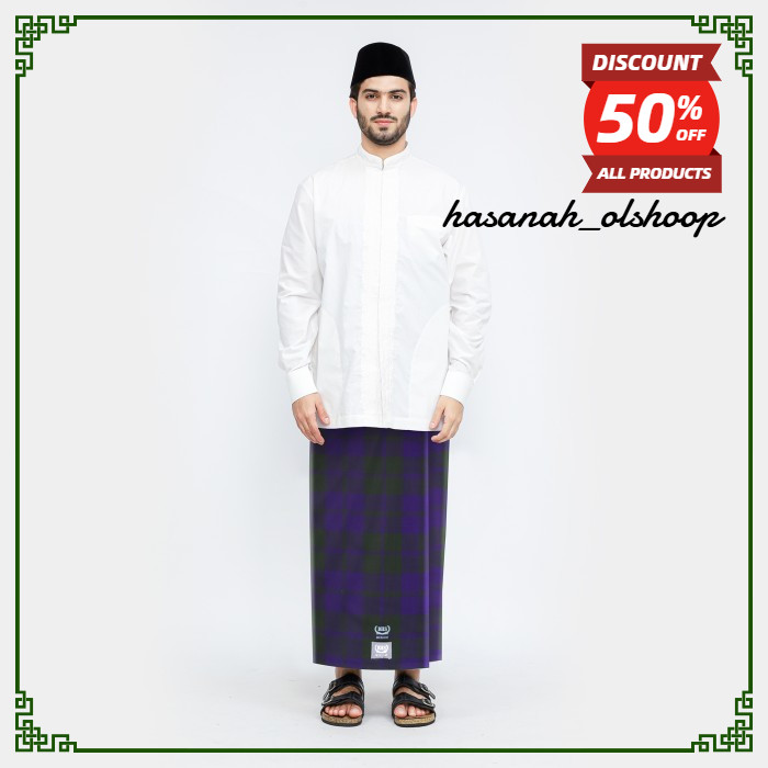 Sarung BHS Excellent Silver Motif E51 KDT Ungu Hijau