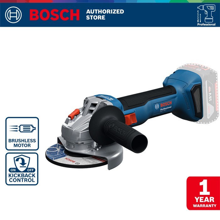 Bosch Brushless Angle Grinder / Gerinda Tangan Baterai 18V 100MM GWS 18V-8 (UNIT ONLY)