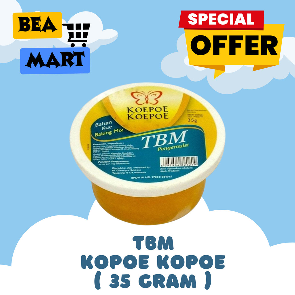 

TBM Koepoe Koepoe 35 gr | Pengembang Kue / Cake Emulsifier Kupu 35gr