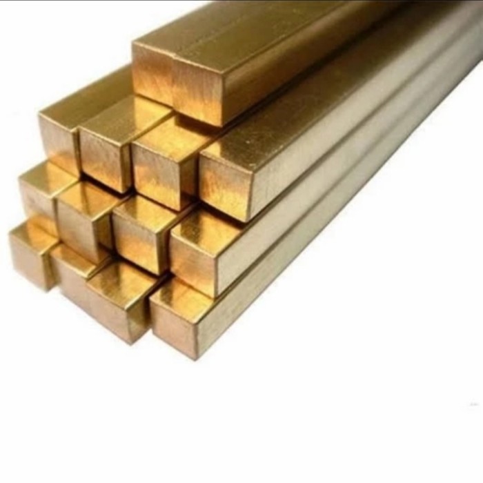 As Kuningan Kotak 25mm x 25mm x 60mm kuningan kotak