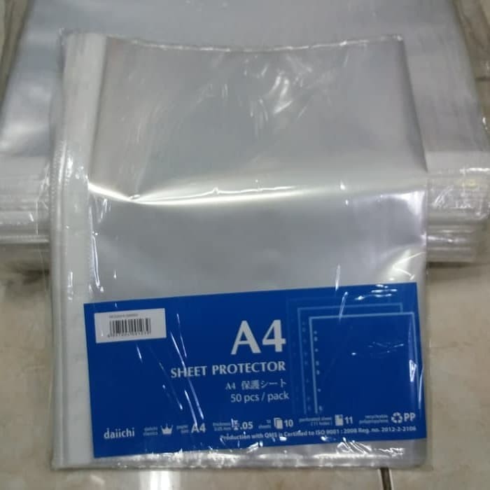 

Promo Diskon~[Limited Stok] PP Pocket A4 Daiichi / Sheet Protector A4 Daichi