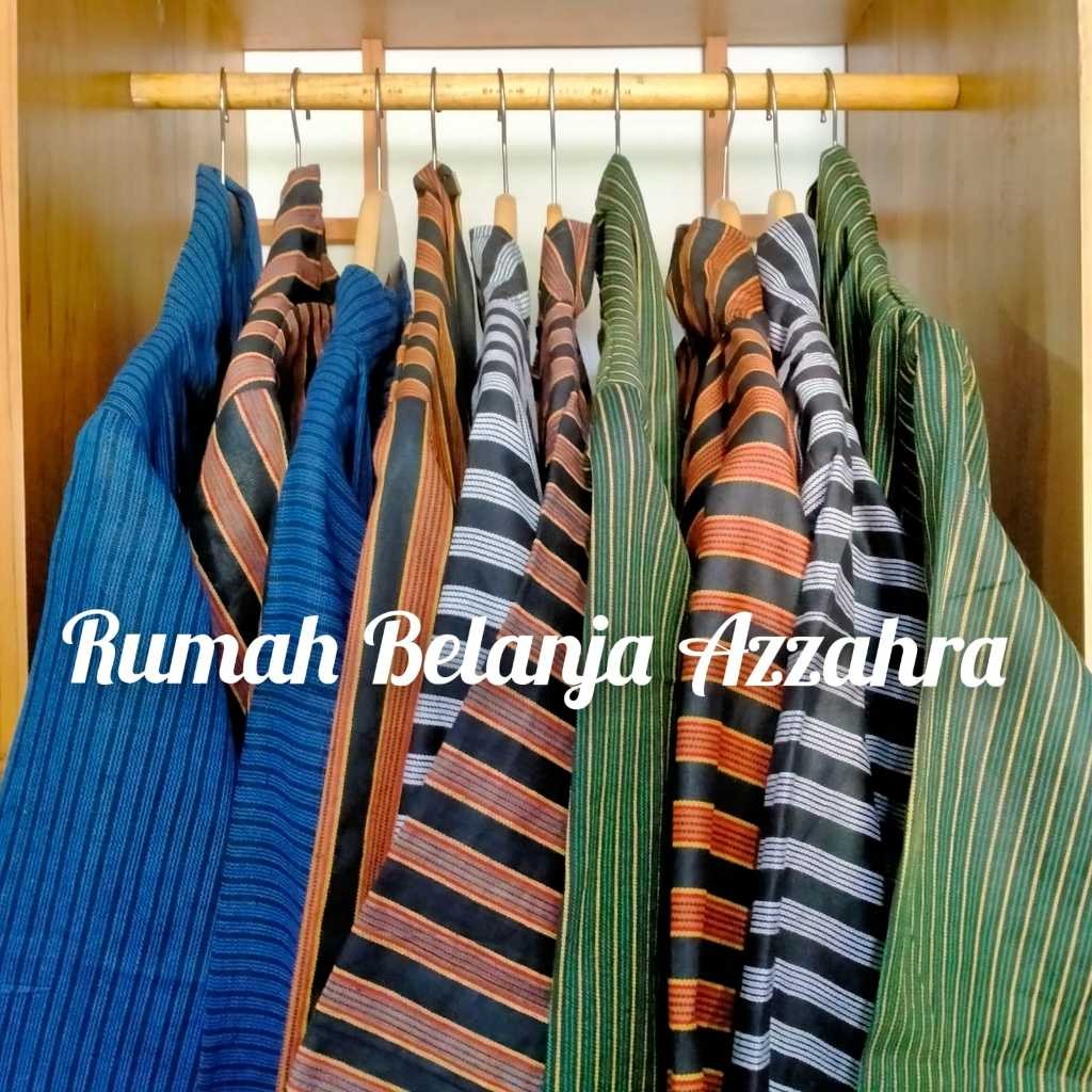 Baju Surjan Lurik Kecil Biru Baju Tradisional Jogja Solo Baju surjan lurik adat ja Surjan lurik Luri