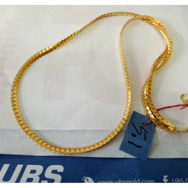 Kalung emas, rantai emas asli berat 5 gram kadar 875 ubs