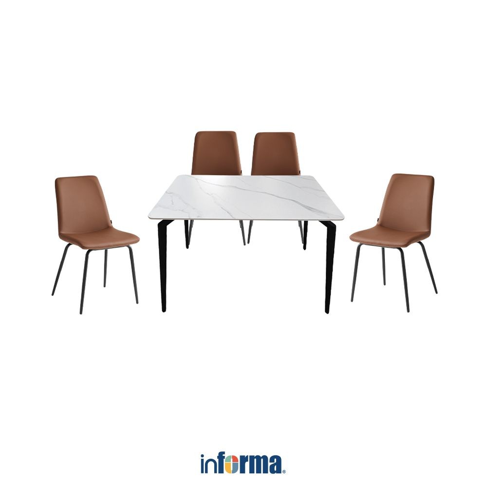 Informa Informa Hampson Maurie Set Meja Makan 4 Kursi Dining Table Set Meja Kursi Ruang Makan Aesthe