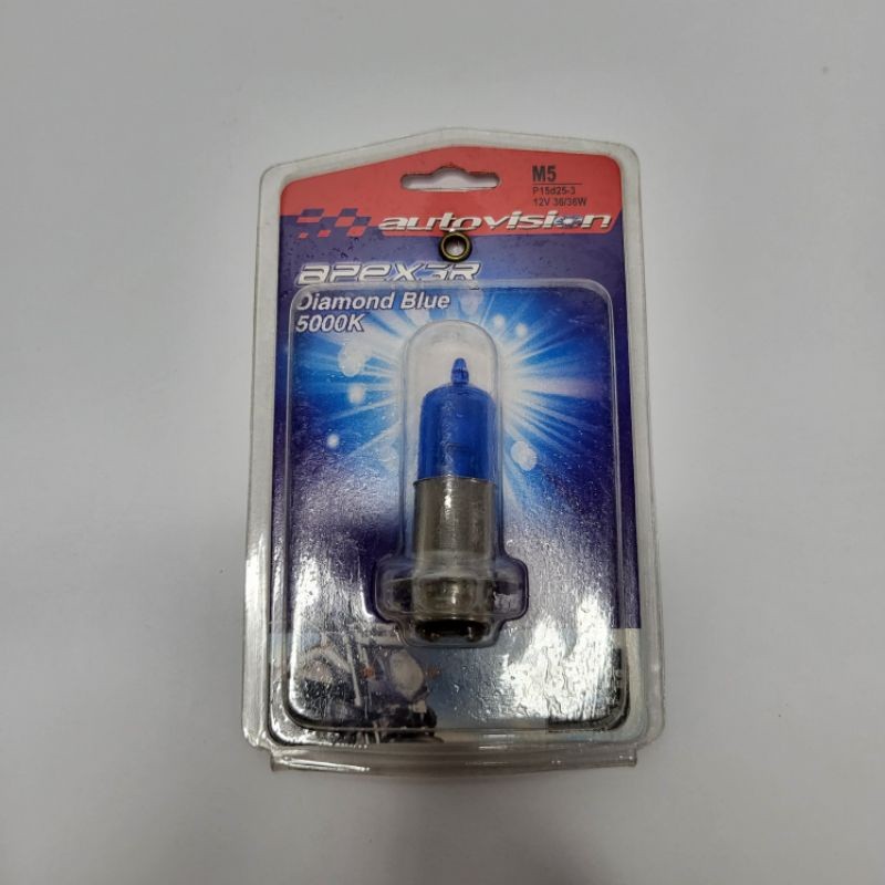 Bohlam Lampu Depan Motor Halogen 5000K Autovision K1 Motor Bebek