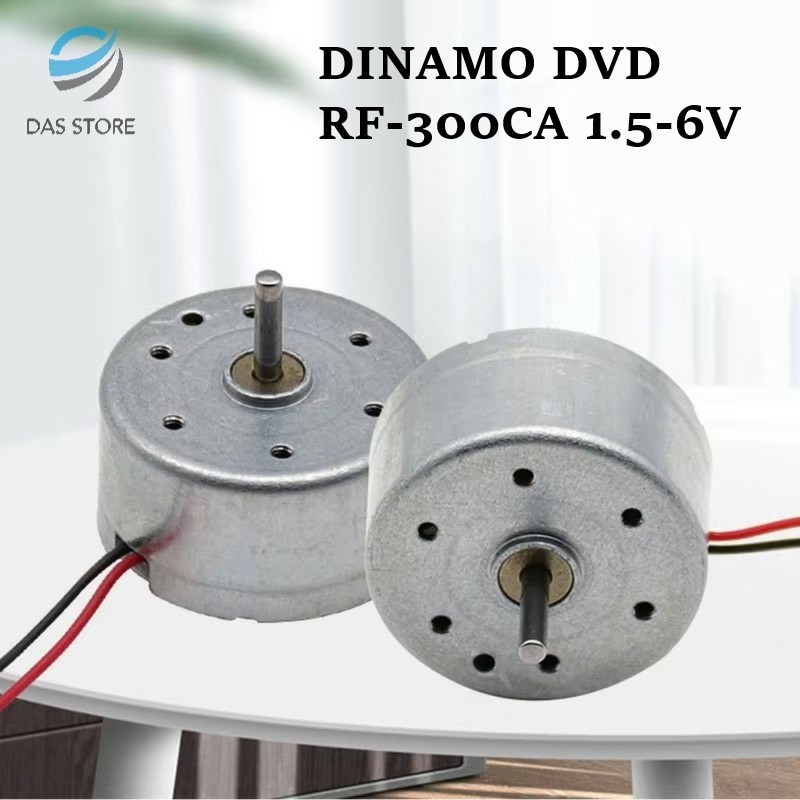 Dinamo dvd RF-300CA 1.5-6V DC Motor Listrik Bulat untuk Penggemar Produk Elektronik Perlengkapan Lis