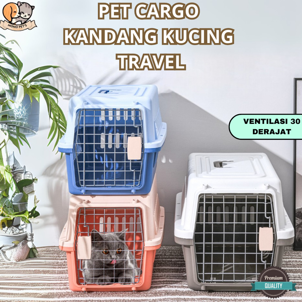 Pet Cargo Kandang Kucing Portable Anjing Kecil Kelinci Travel