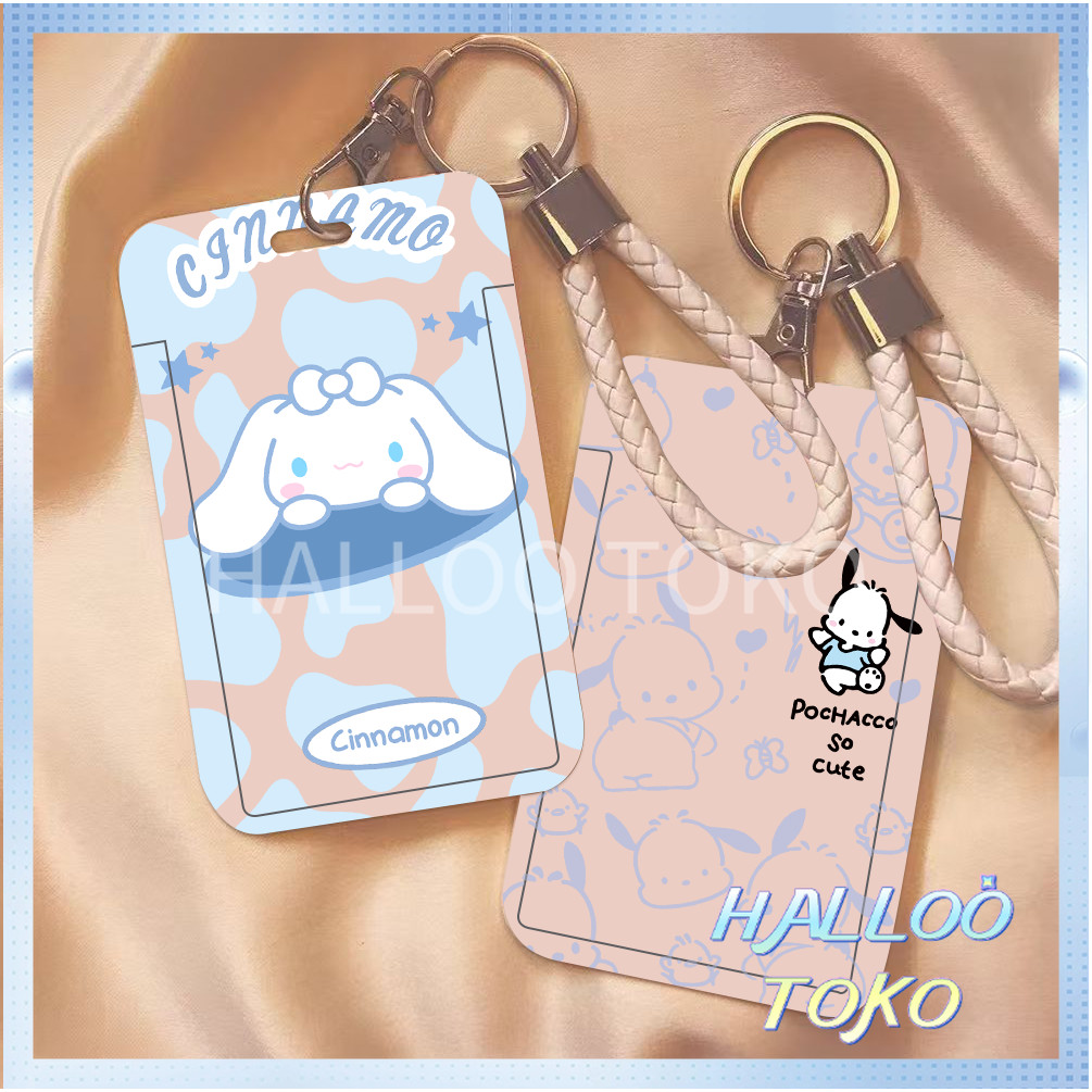

ID CARD HOLDER MOTIF KAWAII TEMPAT KARTU PHOTOCARD PHOTO CARD Pelindung + Tali,Konsorsium antara Cinnamoroll dan Pochacco