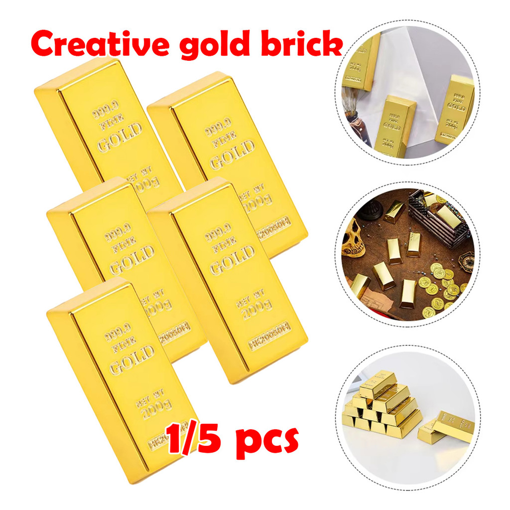Emas batang palsu / Diecast Fine Gold 999.9 / Emas Simulasi / Mainan Emas Batangan