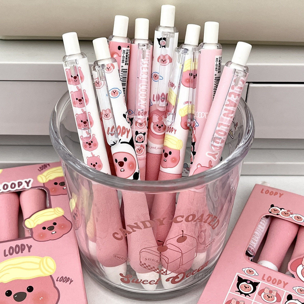 

Pulpen Gel 4pcs Lucu Pena Gel Retractable Aesthetic Gel Pen 0.5mm Tinta Hitam Bulpen Polpen Pulpen Pink Penulisan Halus Alat Tulis Sekolah For Student Back To School Office Stationery