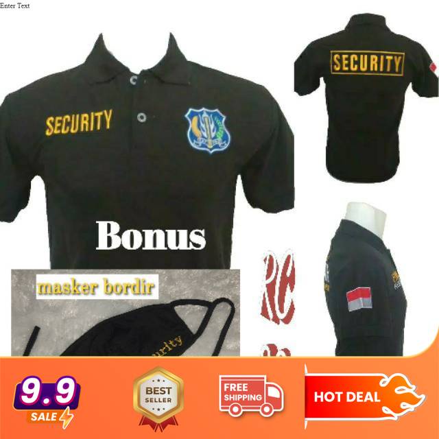 Kaos security /kaos kerah /baju security /kaos sekuriti/kaos polo shirt/kaos polo