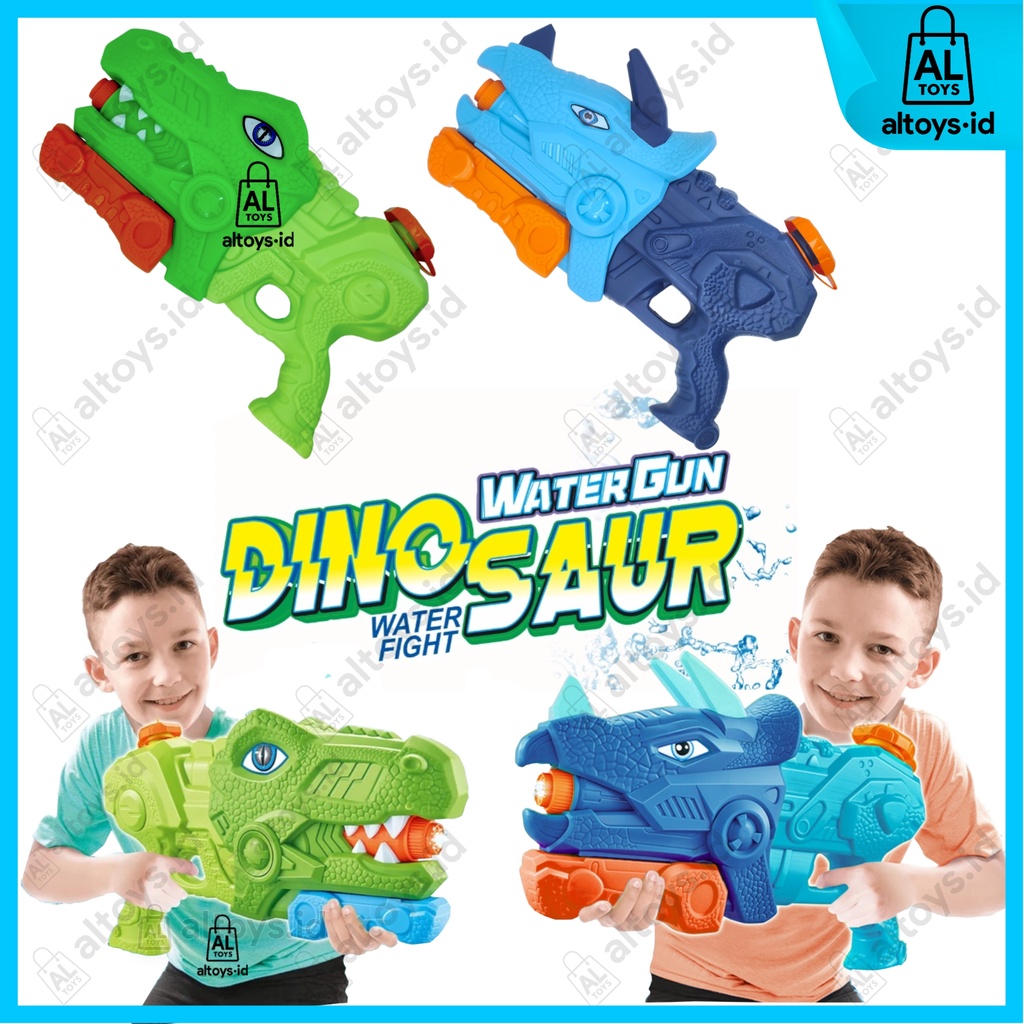 MAINAN ANAK-ANAK PISTOL AIR WATER GUNS TOYS KARAKTER DINO SAURUS T-REX / TRICERATOPES MAINAN SAAT MANDI PISTOL AIR POMPA MAINAN PISTOL AIR POMPA KARAKTER DINO SAURUS BI31 / BI32