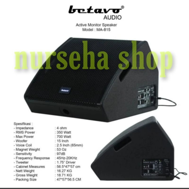 Speaker Aktif Monitor BETAVO 15 inch MA815 Original speaker panggung