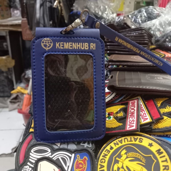 

Lanyard Nametag Id Card Holder KEMENHUB - Biru