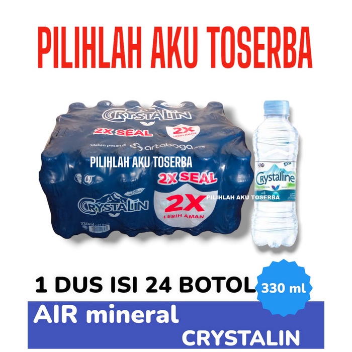 

CRYSTALIN Air Mineral Botol Mini Pet 330 ml - ( 1 DUS ISI 24 botol )